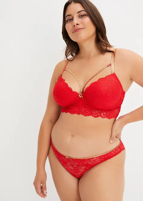 Soutien-gorge à coques et bretelles brillantes, bonprix