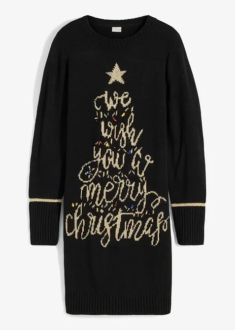 Strickkleid mit Weihnachtsmotiv, bonprix