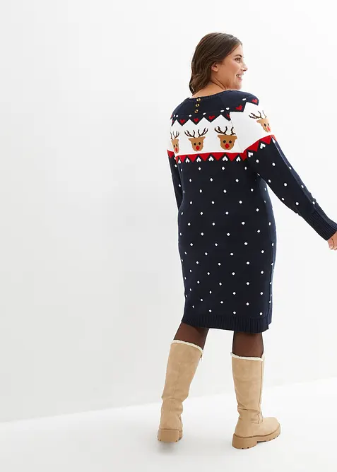 Robe de No&euml;l en maille renne, bonprix