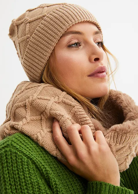 &Eacute;charpe et bonnet (ens. 2 pces), bonprix