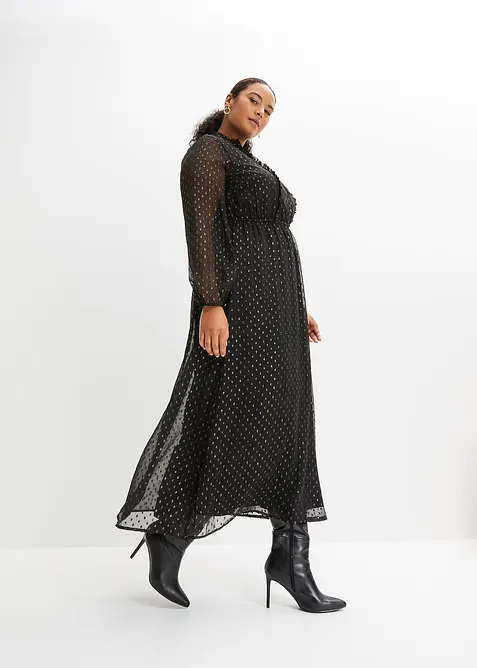 Robe longue à effet brillant, bonprix
