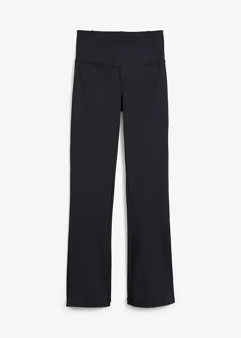Pantalon de sport sculptant avec poche, jambes évasées, bonprix