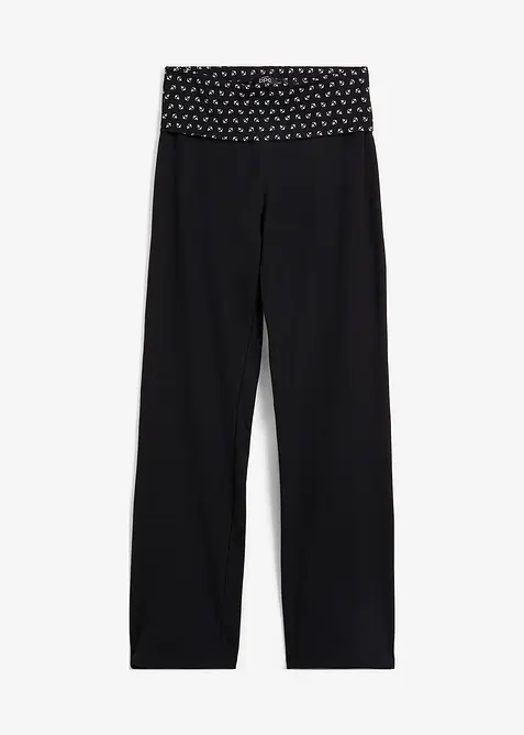 Pantalon droit en jersey avec taille rabattable, bonprix