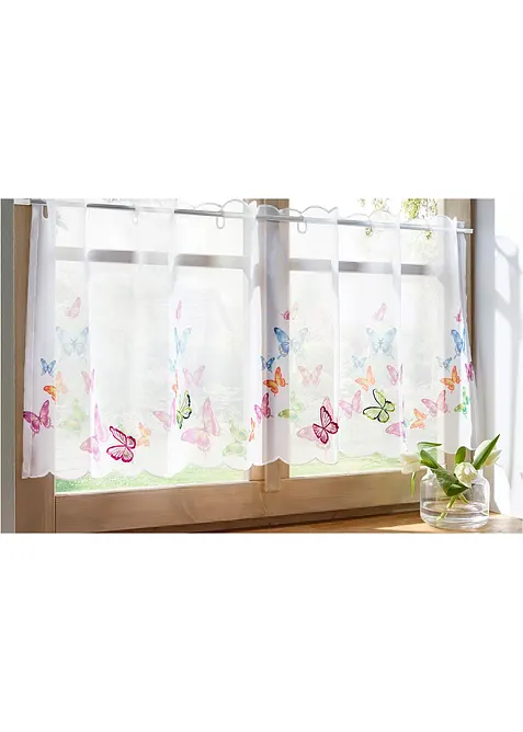 Scheibengardine mit Schmetterlingsmotiven, bonprix
