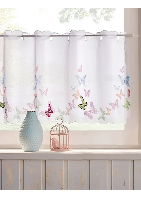 Scheibengardine mit Schmetterlingsmotiven, bonprix