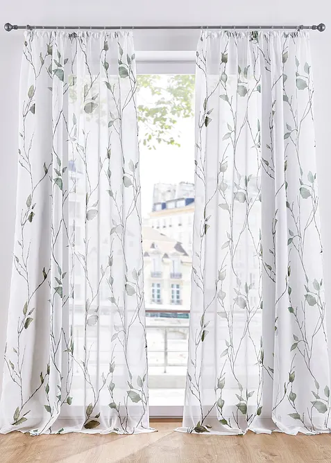 Gardine aus leichtem Voile (1er Pack), bonprix