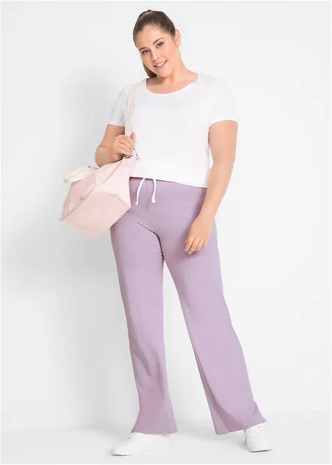 Lot de 2 pantalons en jersey coton extensible, bonprix