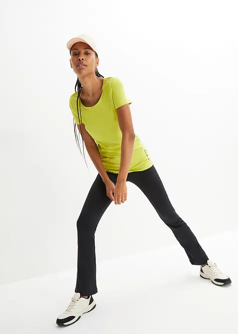 Lot de 2 T-shirts longs avec inscription, bonprix