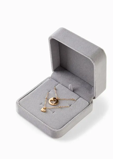 Colliers (ens. 2 pces) avec pendentifs cœurs, bonprix