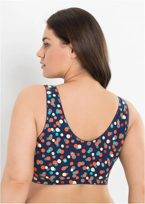 Vorderverschluss-BH ohne Bügel mit Bio-Baumwolle (2er Pack), bonprix