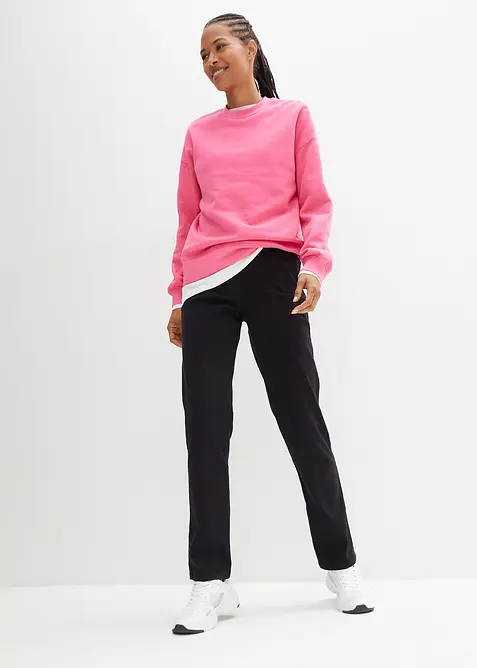 Lot de 2 jeans droits, taille mi-haute, bonprix