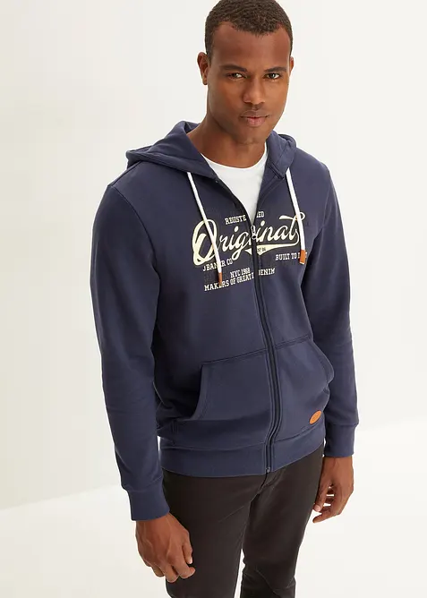 Innen weich angeraute Kapuzen-Sweatjacke, bonprix