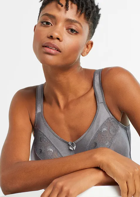 Lot de 2 soutiens-gorge grand maintien sans armatures, bretelles rembourrées, bonprix