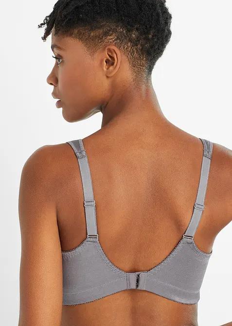 Lot de 2 soutiens-gorge grand maintien sans armatures, bretelles rembourrées, bonprix