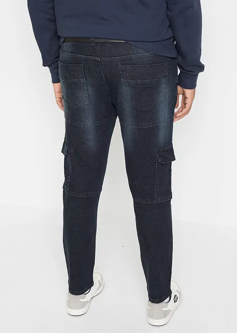 Jean slim extensible poches cargo, droit, bonprix
