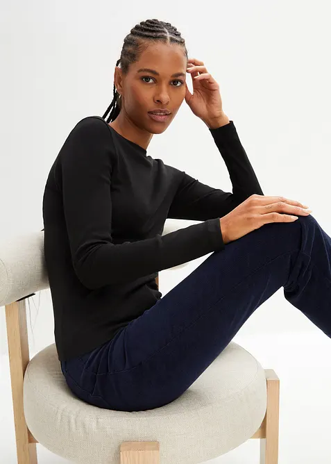 Langarmshirt aus reiner Bio-Baumwolle, bonprix