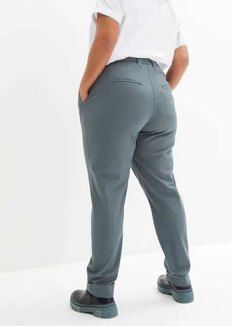 Chinohose aus elastischem Baumwoll-Mix, kn&ouml;chellang, bonprix