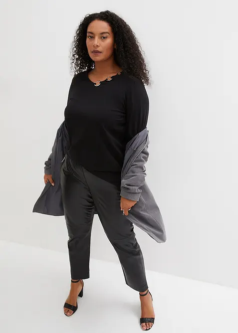 T-shirt manches longues d&eacute;tails &oelig;illets, bonprix