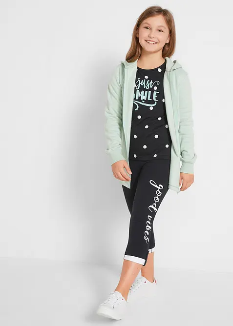 Legging 3/4 fille en coton extensible, bonprix