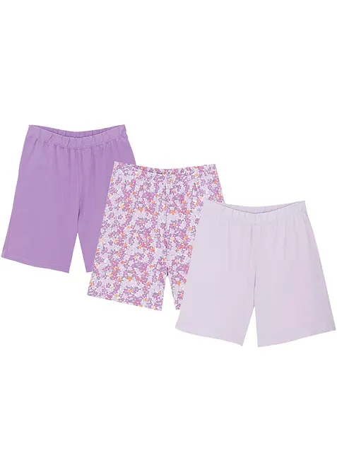 Lot de 3 shorts en jersey 100% coton, bonprix