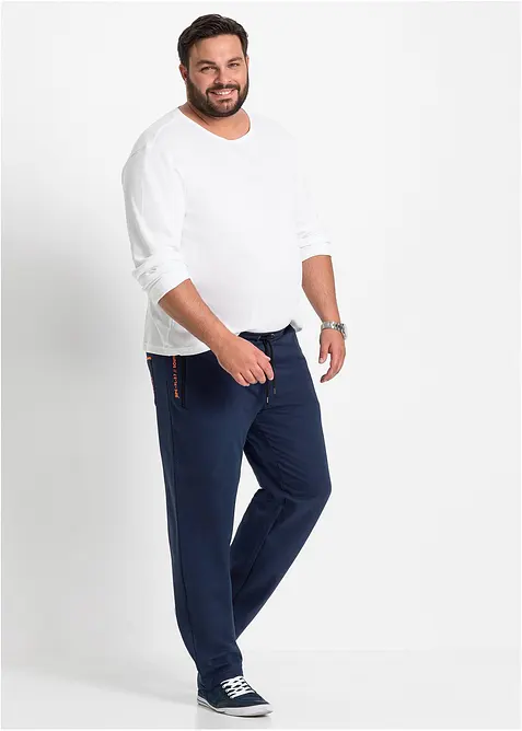 Pantalon de jogging en coton avec poches zippées pratiques, bonprix