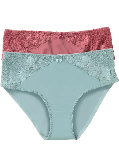 Maxislip mit Spitze (2er Pack), bonprix