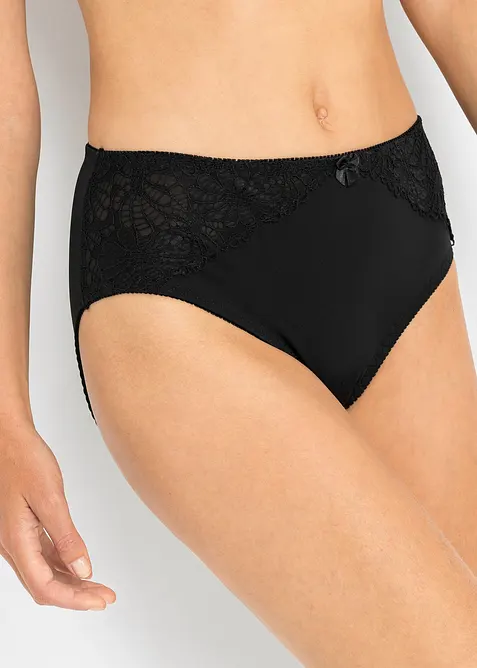 Lot de 2 slips Maxi avec dentelle, bonprix