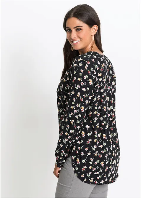 Bluse mit V-Ausschnitt, bonprix