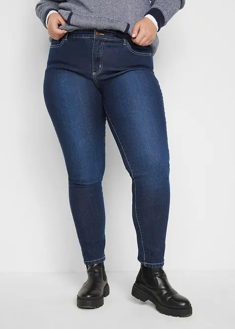 Jean skinny taille mi-haute, extensible, bonprix