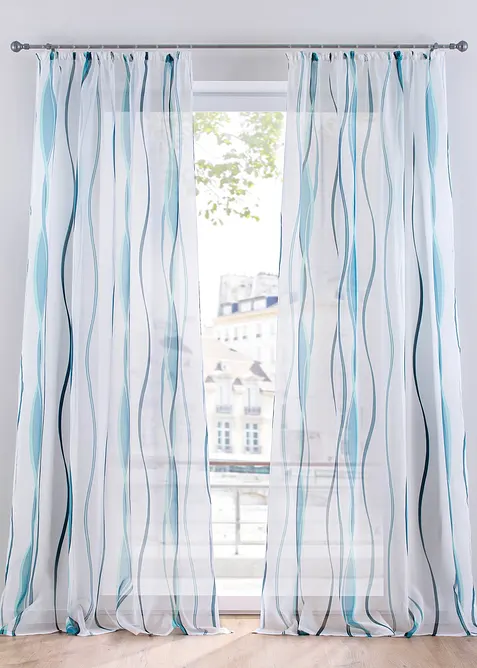 Voilage avec imprimé vague (1 pce), bonprix