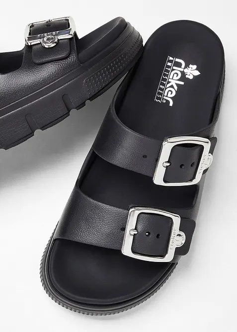 Rieker Komfort-Plateau-Pantoletten mit leichter Sohle, Rieker