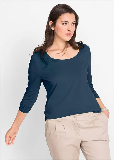 T-shirt manches longues pr&egrave;s du corps, bonprix