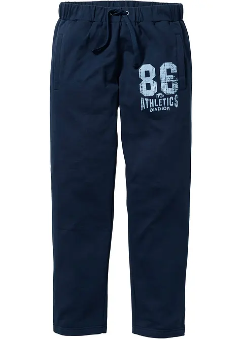 Pantalon de jogging avec détails sportifs, 100% coton, bonprix