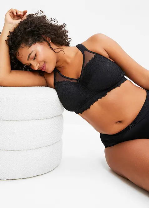 Soutien-gorge grand maintien sans armatures, bretelles rembourr&eacute;es, bonprix