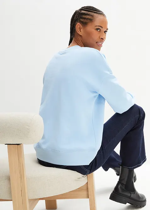 Oversize-Sweatshirt aus reiner Baumwolle, bonprix