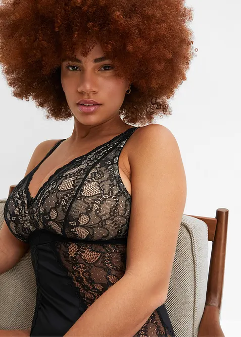 Body ohne B&uuml;gel mit zarter Spitze, bonprix