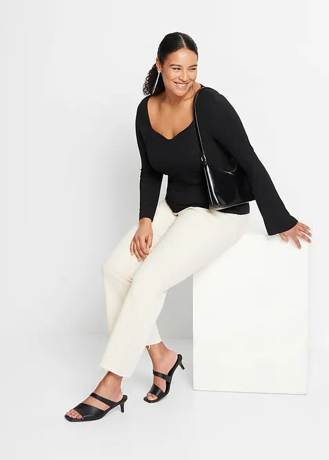 Langarmshirt aus Viskose-Mix, bonprix