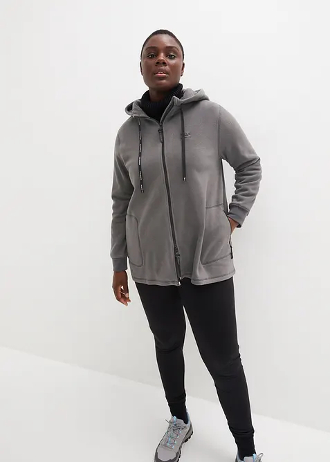 Long-Fleecejacke mit Rei&szlig;verschluss-Taschen, bonprix