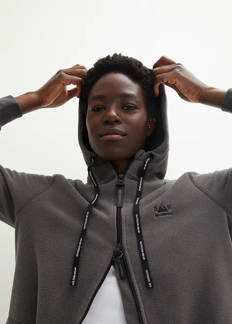 Long-Fleecejacke mit Reißverschluss-Taschen, bonprix