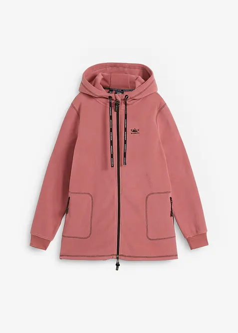 Long-Fleecejacke mit Reißverschluss-Taschen, bonprix