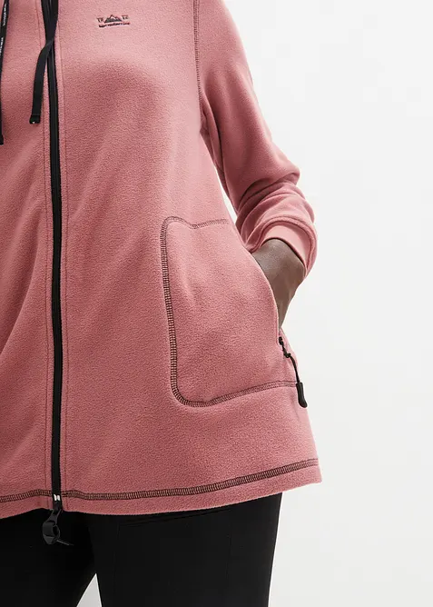 Long-Fleecejacke mit Reißverschluss-Taschen, bonprix