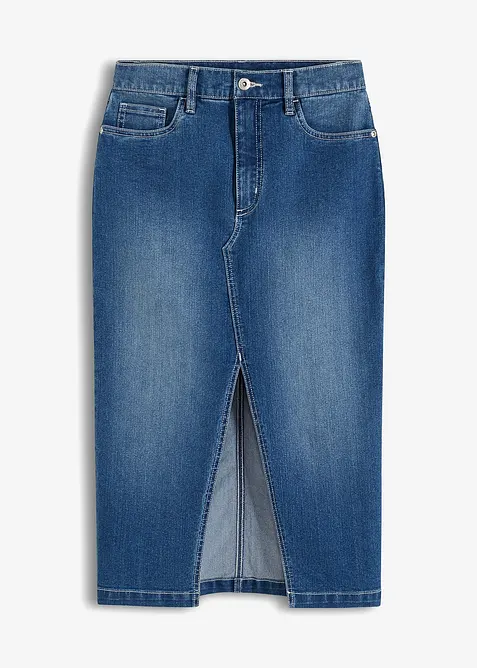 Jupe en jean taille mi-haute, bonprix