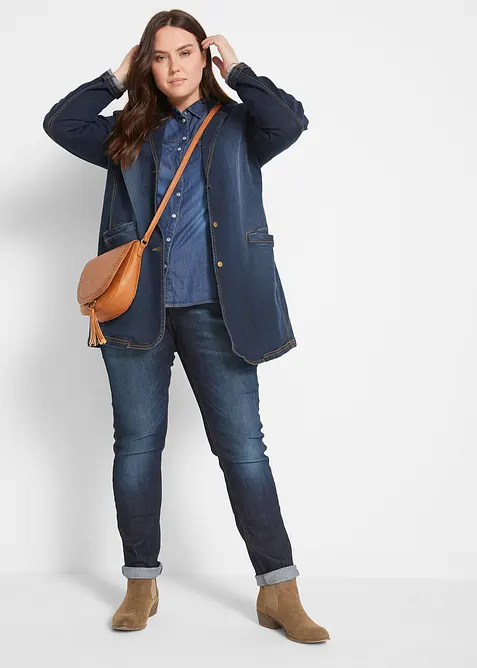 Jean skinny taille mi-haute, extensible, bonprix