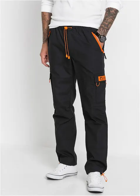 Relaxed Fit Schlupf-Cargohose, Straight, bonprix