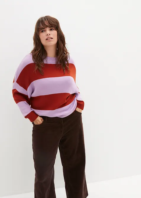 Feinstrickpullover mit Blockstreifen, bonprix