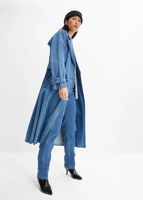 Jean droit taille mi-haute, extensible, bonprix