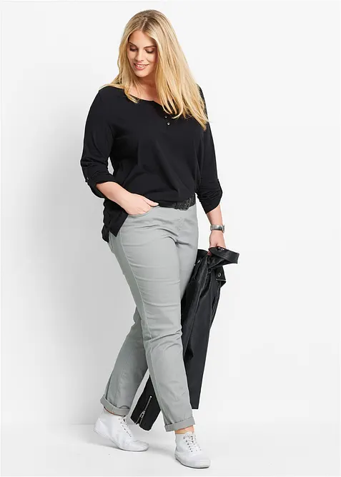 Shirt mit Knopfleiste aus reiner Bio-Baumwolle, bonprix