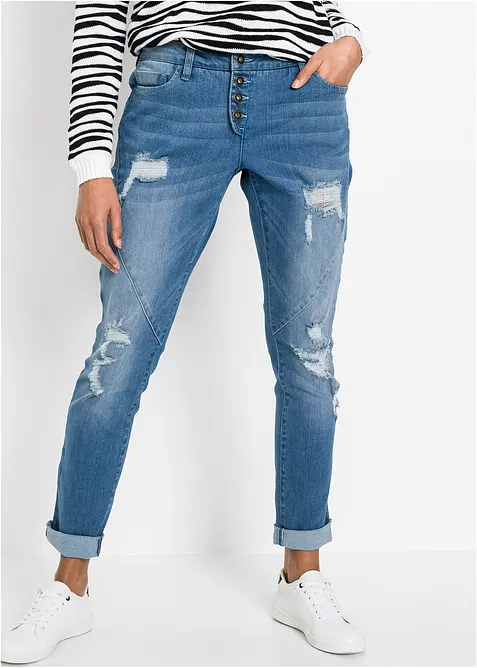 Jean boyfriend taille mi-haute, bonprix