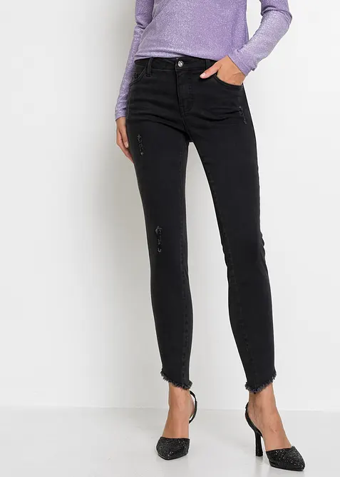 Jean skinny taille mi-haute, extensible, bonprix