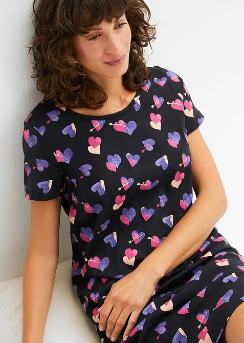 Kurzes Nachthemd aus reiner Bio-Baumwolle, bonprix